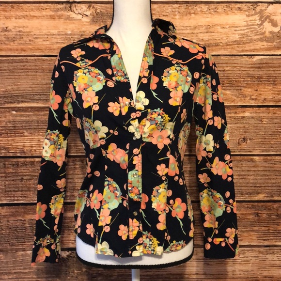 GAP Tops - 3/20 Gap• Pearl Snap Floral Button Down